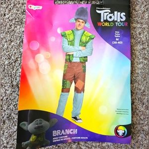 Men's Trolls World Tour Branch Costume, Size Medium, EUC